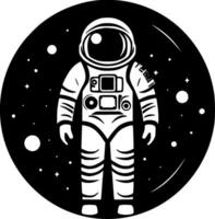 astronaut - minimalistische en vlak logo - vector illustratie