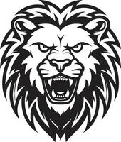 bevallig brullen de zwart leeuw vector logo wilde Gezag een leeuw embleem logo ontwerp