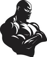 noir geschiktheid krachtpatser bodybuilder vector kunst inktpot geschiktheid magie monochroom spier vector