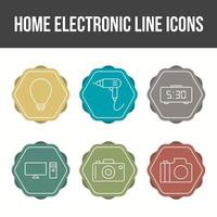 unieke huiselektronica vector icon set