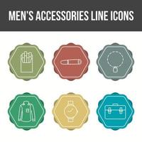 herenaccessoires vector icon set