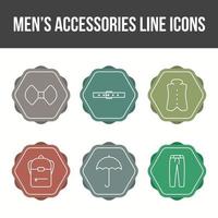 herenaccessoires vector icon set