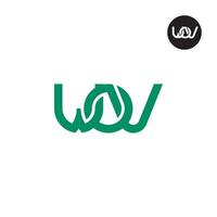 brief wov monogram logo ontwerp vector