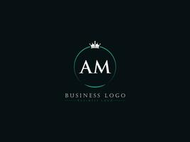 kleurrijk kroon ben logo afbeelding, modern ben luxe cirkel brief logo vector