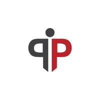 p brief logo sjabloon vector