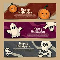 gelukkige halloween-banner vector