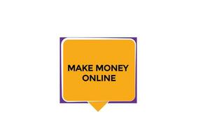 nieuw maken geld online website, Klik knop, niveau, teken, toespraak, bubbel banier, vector