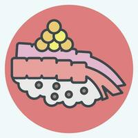 icoon amaebi. verwant naar sushi symbool. kleur maat stijl. gemakkelijk ontwerp bewerkbaar. gemakkelijk illustratie vector