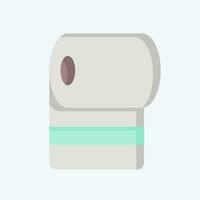 icoon toilet papier. verwant naar schoonmaak symbool. vlak stijl. gemakkelijk ontwerp bewerkbaar. gemakkelijk illustratie vector