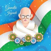 gandhi jayanti achtergrond sjabloon vector