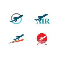 vliegtuig reizen logo vector
