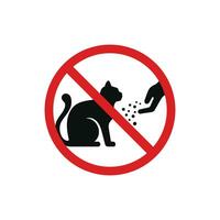 Doen niet voeden de kat icoon teken symbool geïsoleerd Aan wit achtergrond vector