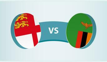 sark versus Zambia, team sport- wedstrijd concept. vector