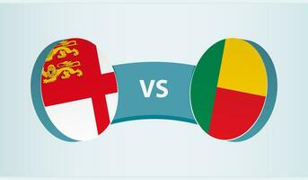 sark versus Benin, team sport- wedstrijd concept. vector