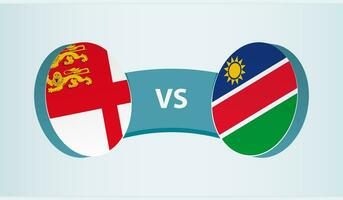sark versus Namibië, team sport- wedstrijd concept. vector