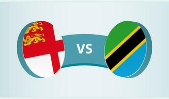 sark versus Tanzania, team sport- wedstrijd concept. vector