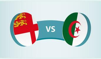 sark versus Algerije, team sport- wedstrijd concept. vector