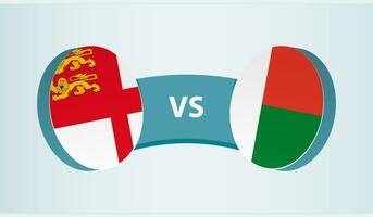 sark versus Madagascar, team sport- wedstrijd concept. vector