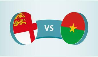 sark versus Burkina faso, team sport- wedstrijd concept. vector