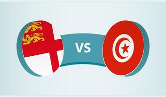 sark versus tunesië, team sport- wedstrijd concept. vector