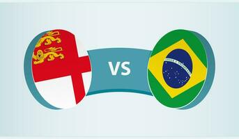 sark versus Brazilië, team sport- wedstrijd concept. vector