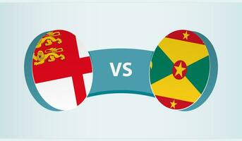 sark versus grenada, team sport- wedstrijd concept. vector