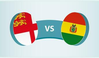 sark versus Bolivia, team sport- wedstrijd concept. vector