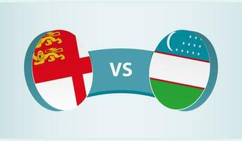 sark versus Oezbekistan, team sport- wedstrijd concept. vector