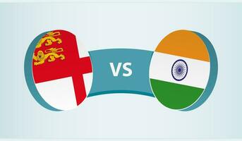 sark versus Indië, team sport- wedstrijd concept. vector