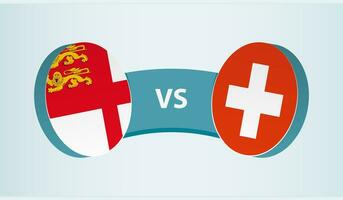 sark versus Zwitserland, team sport- wedstrijd concept. vector