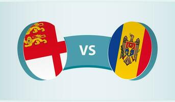 sark versus Moldavië, team sport- wedstrijd concept. vector