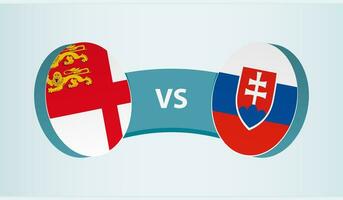 sark versus Slowakije, team sport- wedstrijd concept. vector