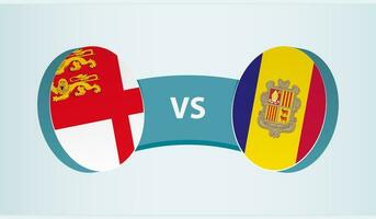 sark versus Andorra, team sport- wedstrijd concept. vector