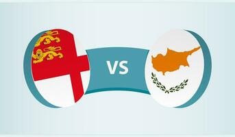 sark versus Cyprus, team sport- wedstrijd concept. vector