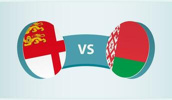 sark versus Wit-Rusland, team sport- wedstrijd concept. vector