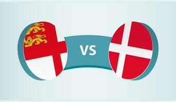 sark versus Denemarken, team sport- wedstrijd concept. vector