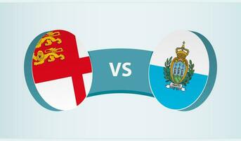 sark versus san marino, team sport- wedstrijd concept. vector