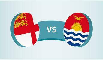 sark versus kiribati, team sport- wedstrijd concept. vector