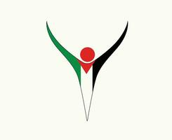 Palestina symbool vlag midden- oosten- land embleem abstract vector illustratie ontwerp