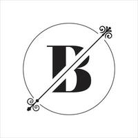 b brief monogram vector