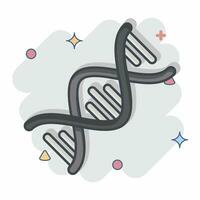 icoon dna. verwant naar wereld kanker symbool. grappig stijl. gemakkelijk ontwerp bewerkbaar. gemakkelijk illustratie vector