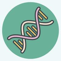 icoon dna. verwant naar wereld kanker symbool. kleur maat stijl. gemakkelijk ontwerp bewerkbaar. gemakkelijk illustratie vector