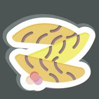 sticker kazunoko. verwant naar sushi symbool. gemakkelijk ontwerp bewerkbaar. gemakkelijk illustratie vector