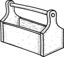 leeg gereedschapskist Aan wit achtergrond vector