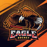 adelaar hockey esport mascotte logo ontwerp vector