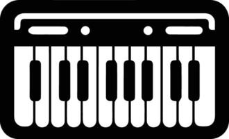 minimalistische piano logo in vlak lijn kunst stijl vector