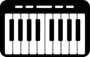 minimalistische piano logo in vlak lijn kunst stijl vector