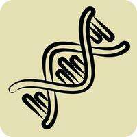 icoon dna. verwant naar wereld kanker symbool. hand- getrokken stijl. gemakkelijk ontwerp bewerkbaar. gemakkelijk illustratie vector