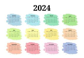 kalender voor 2024 geïsoleerd Aan een wit achtergrond vector