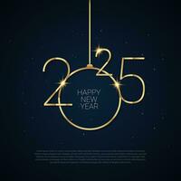 2025 gelukkig nieuw jaar achtergrond ontwerp. vector